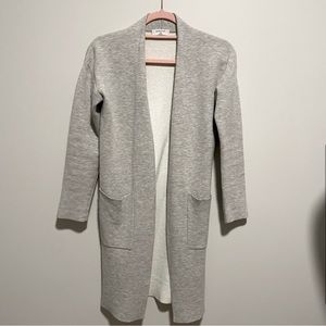 Babaton Merino Wool Open Cardigan in Grey